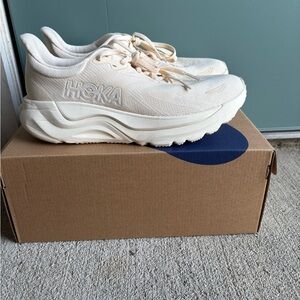 Hoka Cream/Off-White Women's Running Shoes
